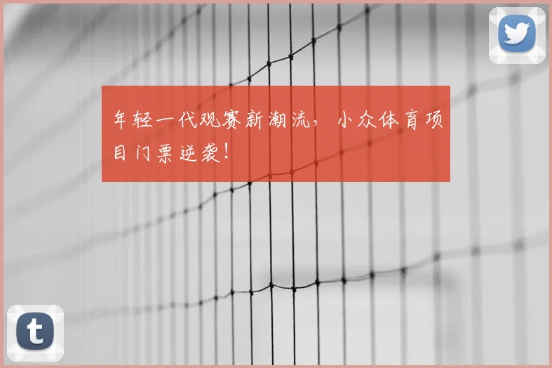 年轻一代观赛新潮流，小众体育项目门票逆袭！
